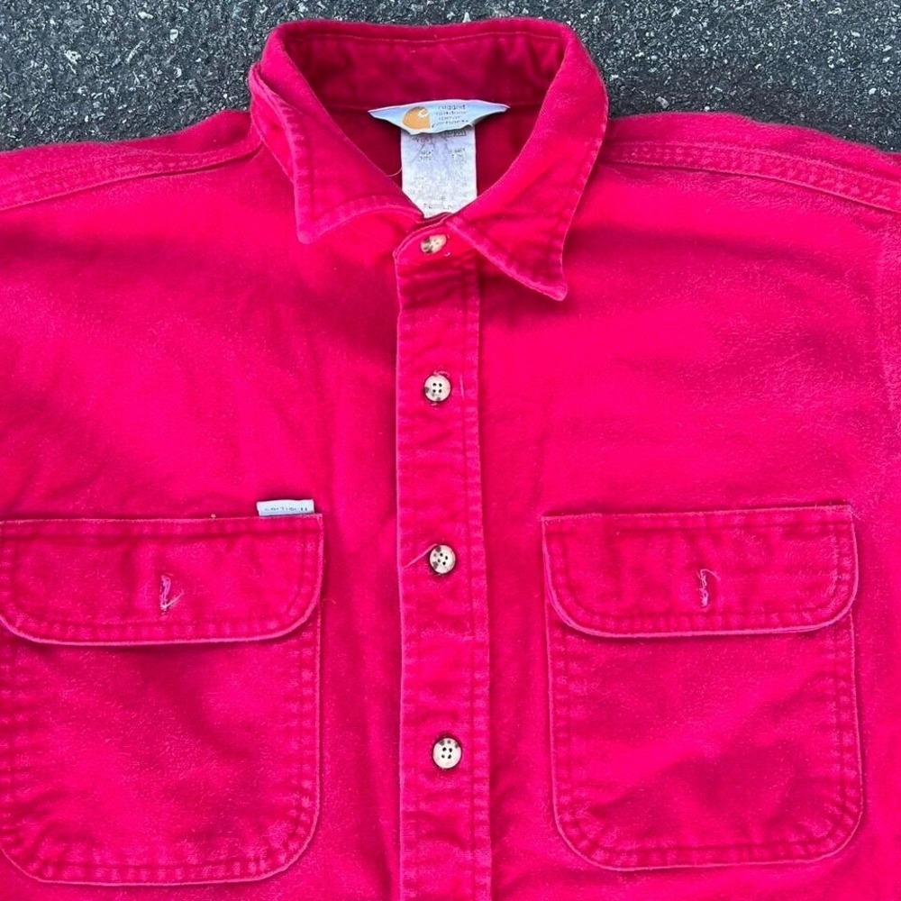 1990s Carhartt Western Style Button up size L - Picture 2 of 4